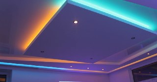 Натяжной потолок с подсветкой Михайловка, цена от 2074 руб.